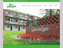 Tablet Screenshot of greenlynapartments.com